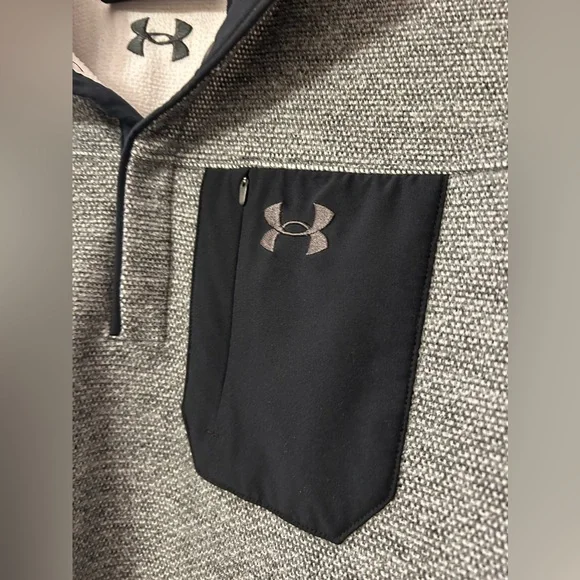 Under Armour Coldgear Polartech Pocketed Fleece 1/4 Button Up - Picture 2 of 4